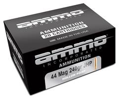 Ammo Inc 44240JHPA20 Signature  44 Rem Mag 240 gr Jacketed Hollow Point (JHP) 20 Per Box/10 Cs